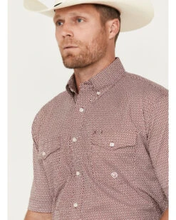 Roper Men's Amarillo Geo Print Short Sleeve Button-Down Stretch Western Shirt -Cowboy Wear Shop 2000388210 640 P3