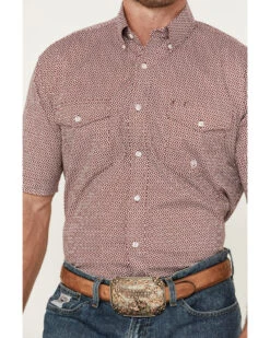 Roper Men's Amarillo Geo Print Short Sleeve Button-Down Stretch Western Shirt -Cowboy Wear Shop 2000388210 640 P4