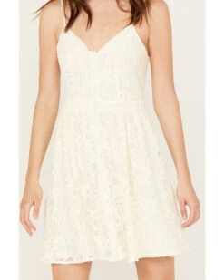 Molly Bracken Women's Lace Button Down Sleeveless Mini Dress -Cowboy Wear Shop 2000388359 103 P3