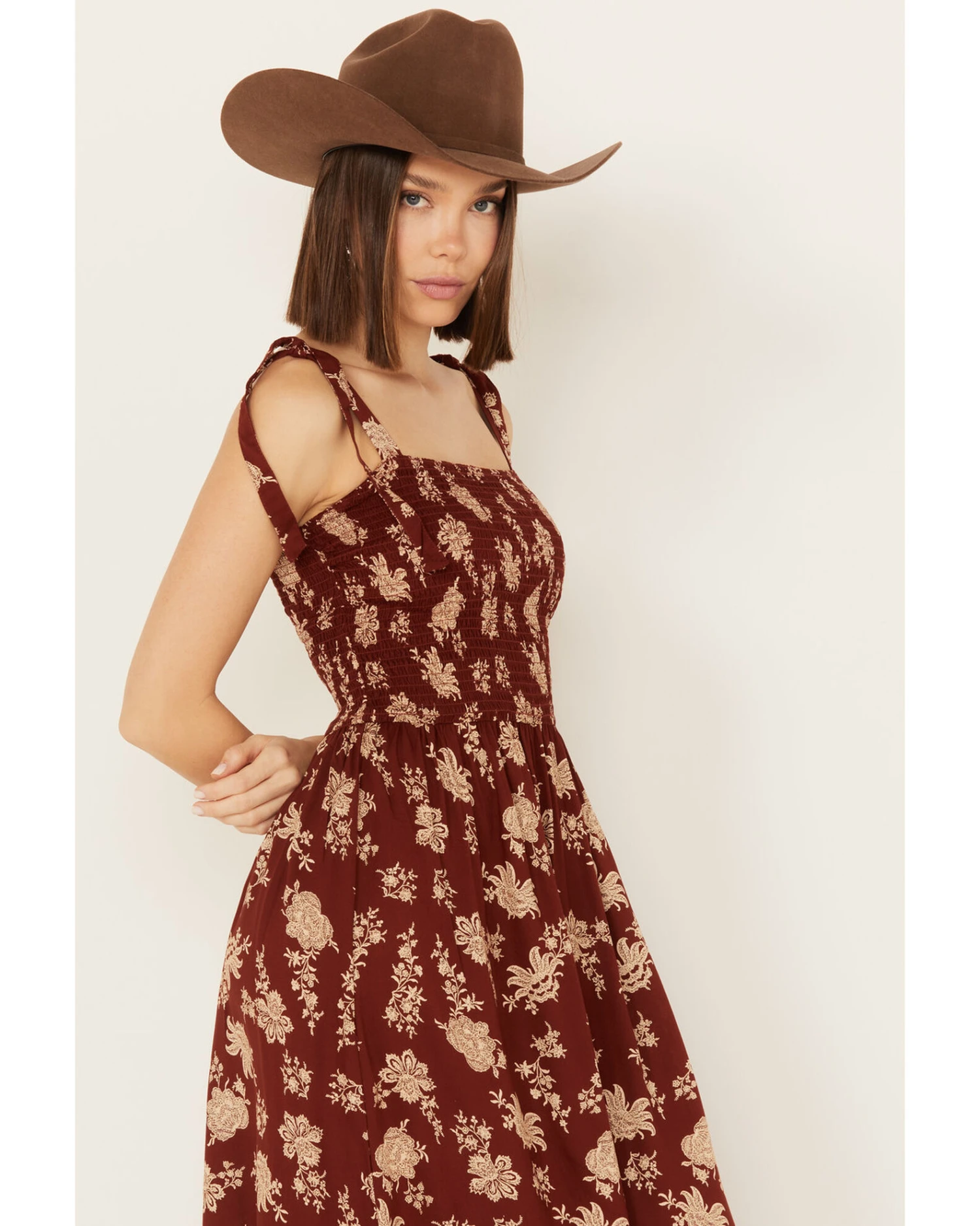 Cotton & Rye Women's Floral Print Sleeveless Midi Dress 4 Cotton & Rye Women's Floral Print Sleeveless Midi Dress - Image 2