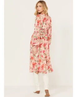 Flying Tomato Women's Floral Print Long Sleeve Midi Dress -Cowboy Wear Shop 2000388710 650 P4