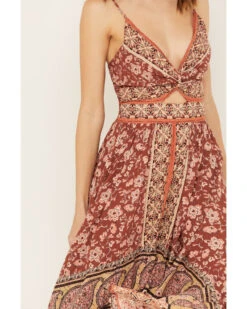 Angie Women's Floral Border Print Dress -Cowboy Wear Shop 2000391055 220 P3