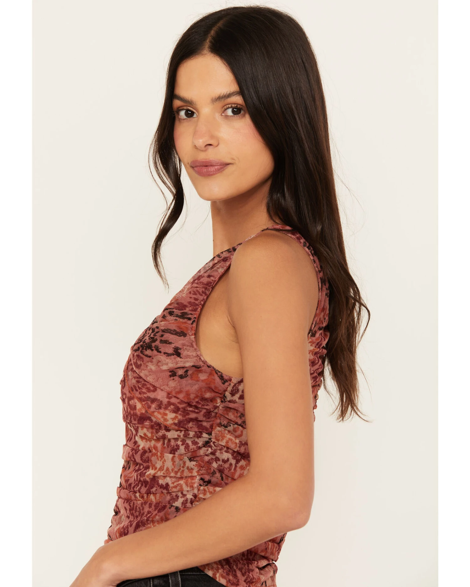 Beyond The Radar Women's Animal Print Mesh Tank 4 Beyond The Radar Women's Animal Print Mesh Tank - Image 2