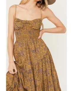Free People Women's Sundrenched Floral Print Sleeveless Maxi Dress 8 Free People Women's Sundrenched Floral Print Sleeveless Maxi Dress -Cowboy Wear Shop 2000392163 341 P3