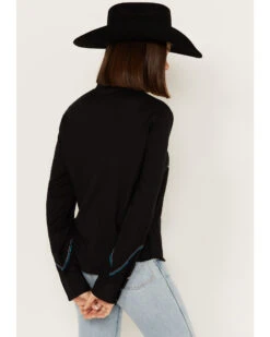 Scully Women's Floral Embroidered Long Sleeve Snap Western Shirt -Cowboy Wear Shop 2000393053 001 P4