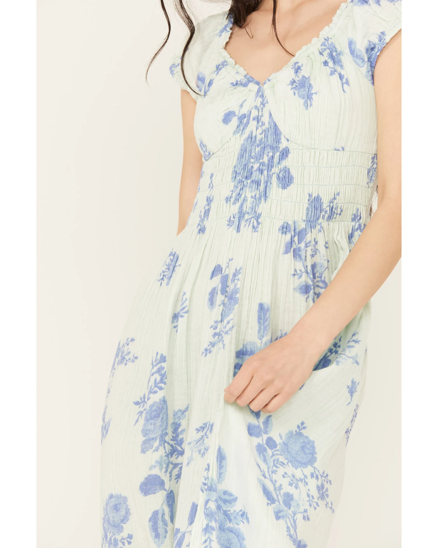 Free People Women's Floral Forget Me Not Midi Dress 5 Free People Women's Floral Forget Me Not Midi Dress - Image 3
